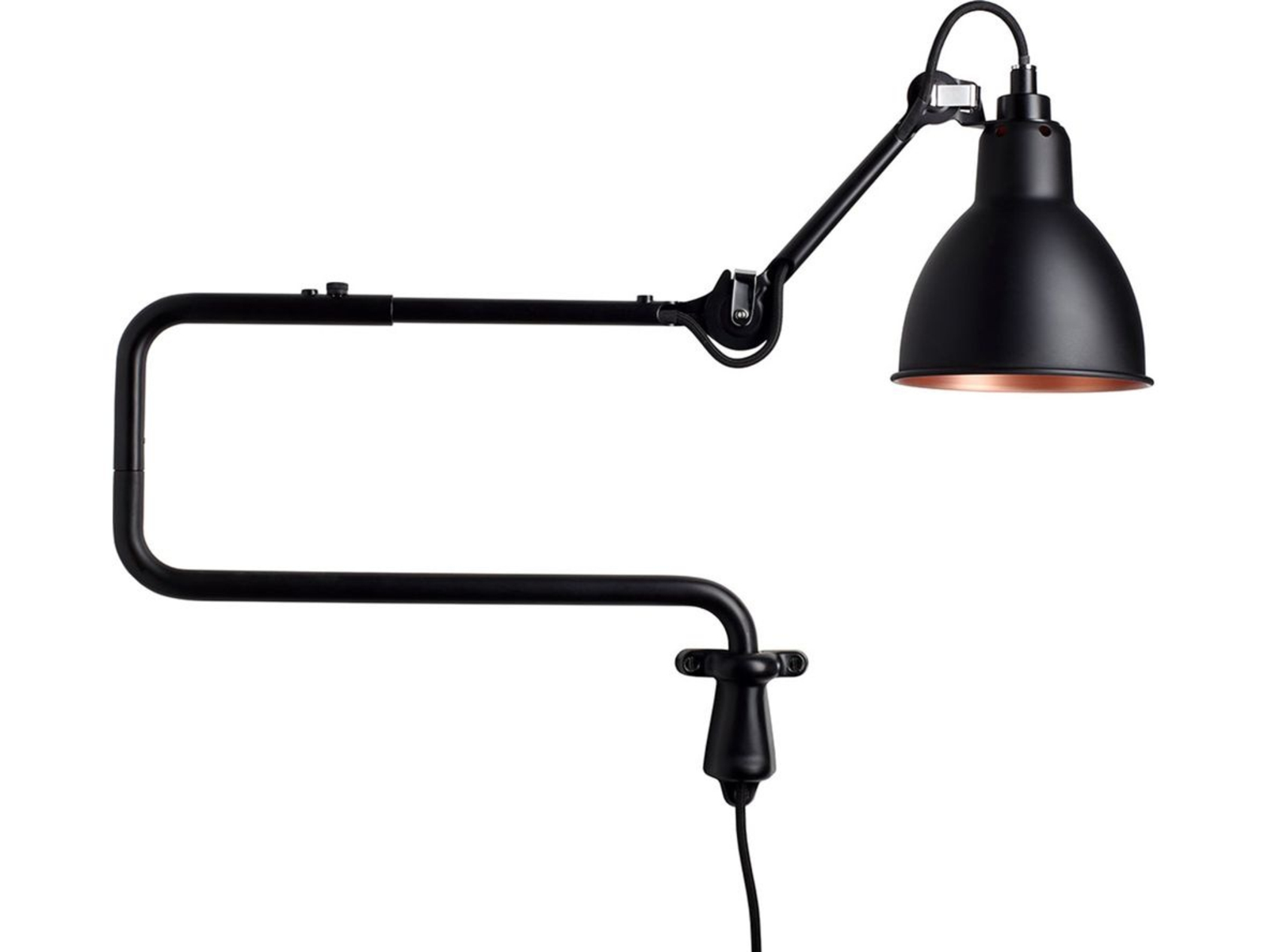 303 Applique Murale Noir/Noir/Cuivre - Lampe Gras